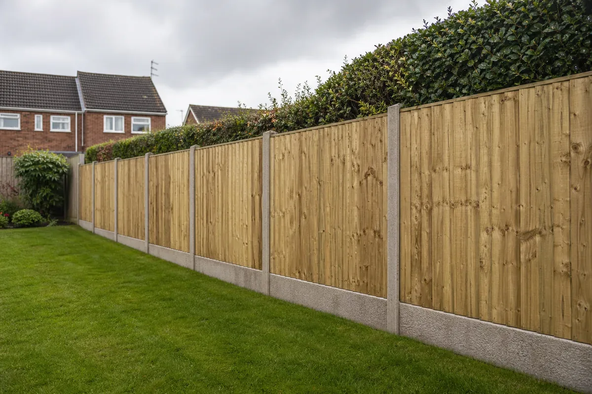 Garden fencing at a Leeds residential property