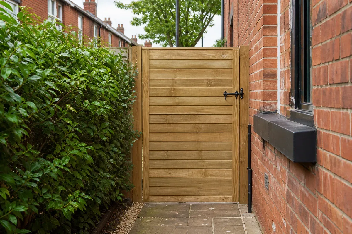 Wooden garden gate fitted in Leeds